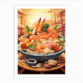 Asian Food In A Bowl Art Print