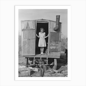Untitled Photo, Possibly Related To Daughter Of Migrant In Doorway Of Trailer, Sebastin, Texas By Russell Lee Art Print