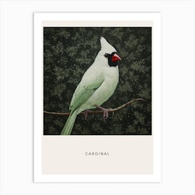 Ohara Koson Inspired Bird Painting Cardinal 1 Poster Art Print