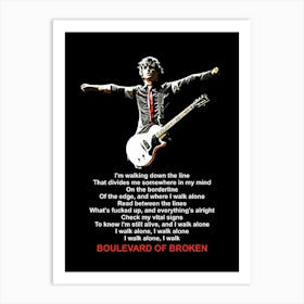 Boulevard Of Broken greenday Art Print