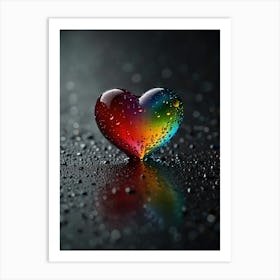 Rainbow Heart Art Print