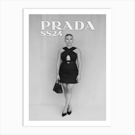 Scarlett Johansson Attends The Prada Spring,Summer 2024 Womenswear Fashion Show Art Print