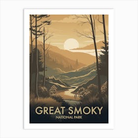 Great Smoky National Park Vintage Travel Poster 18 Art Print