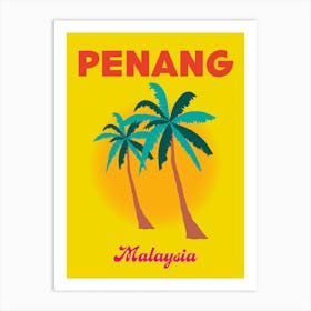 Penang Malaysia Travel Print Art Print