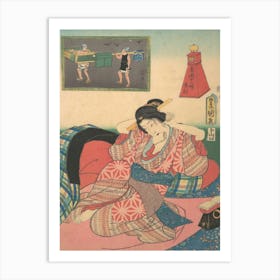 Twelve Hours Of Spring Pleasures Hour Of The Dragon By Utagawa Kunisada Art Print