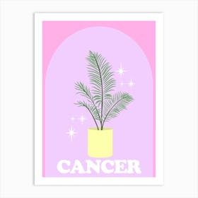 Botanical Star Sign Cancer Art Print