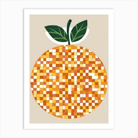 Orange Mosaic 47 Art Print