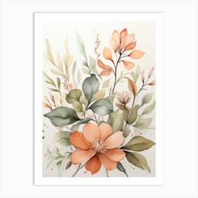 Watercolor Flowers 15 Art Print