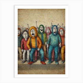 Crowd Of People 1 Art Print