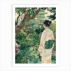 In The Garden Ryoan Ji Garden Japan 3 Art Print