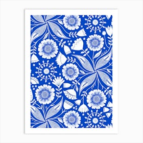 Blue Botanical Art Print
