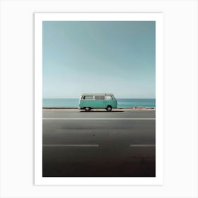 Vw Bus On The Road Art Print