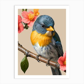 Bird On A Branch Art Print