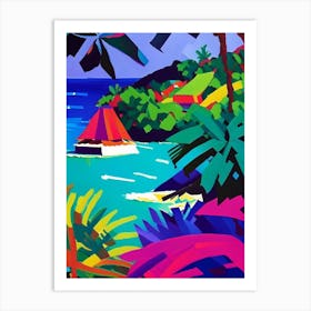 Tobago Colourful Painting Tropical Destination Art Print