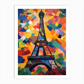 Eiffel Tower Paris Matisse Style 4 Art Print