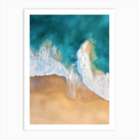 Aerial View Of A Beach 84 Art Print