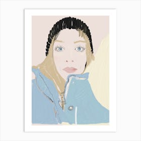 Portrait Of A Chilly Woman Art Print