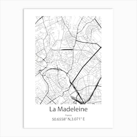 La Madeleine,France Minimalist Map Art Print