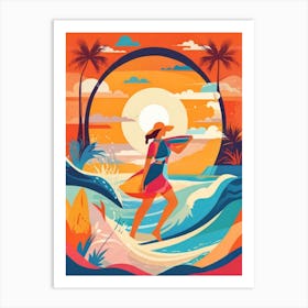 Surfer Girl Art Print