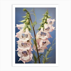 Floral Illustration Delphinium 2 Art Print