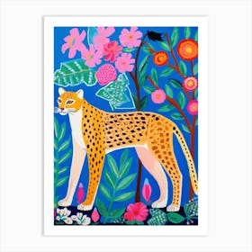 Maximalist Animal Painting Cheetah 1 Art Print