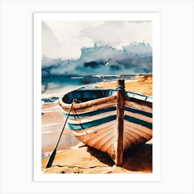 Boat On The Beach Art Print