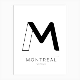 Montreal City Typography Art Print