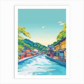 Kanazawa Japan 3 Colourful Illustration Art Print