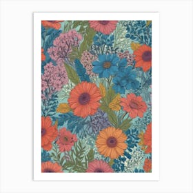 Floral Wallpaper 7 Art Print