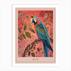 Floral Animal Painting Macaw 1 Poster Art Print