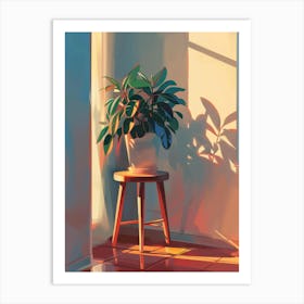 Plant By A Window Art Print