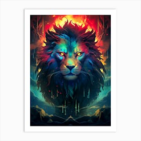 Lion Head 4 Art Print