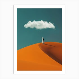 Penguin In The Desert 9 Art Print