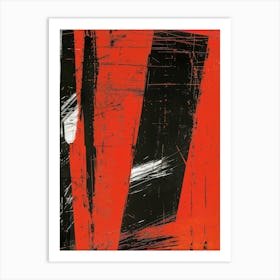 Abstract Painting, Red And Black 3 Art Print