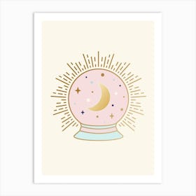 Crystal Ball And Moon Art Print
