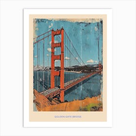Kitsch Golden Gate Bridge Poster 2 Art Print