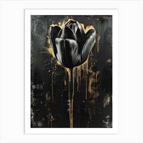 Black Tulip Art Print