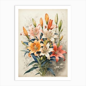 Default Lilies Katsushika Hokusai Art Print 0 Art Print