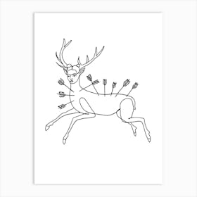 Frida Wounded Deer Art Print