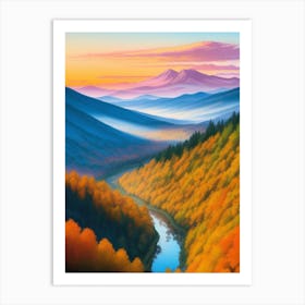 Sunset In The Mountains 2 Art Print