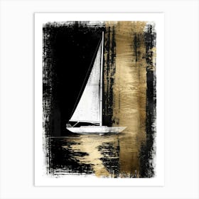 Sailboat On Water Art Print