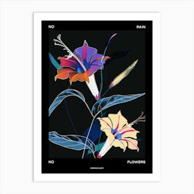 No Rain No Flowers Poster Morning Glory 6 Art Print