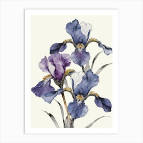 Blue Iris 1 Art Print