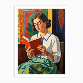 Woman Reading A Book 2 Art Print