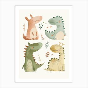 Cute dinosaurs Art Print