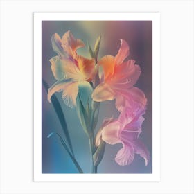 Iridescent Flower Gladiolus 1 Art Print