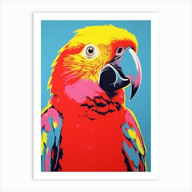 Andy Warhol Style Bird Parrot 1 Art Print