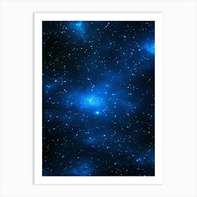 Blue Space Background 2 Art Print