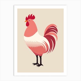 Minimalist Rooster 3 Illustration Art Print