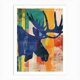 Moose 4 Cut Out Collage Art Print